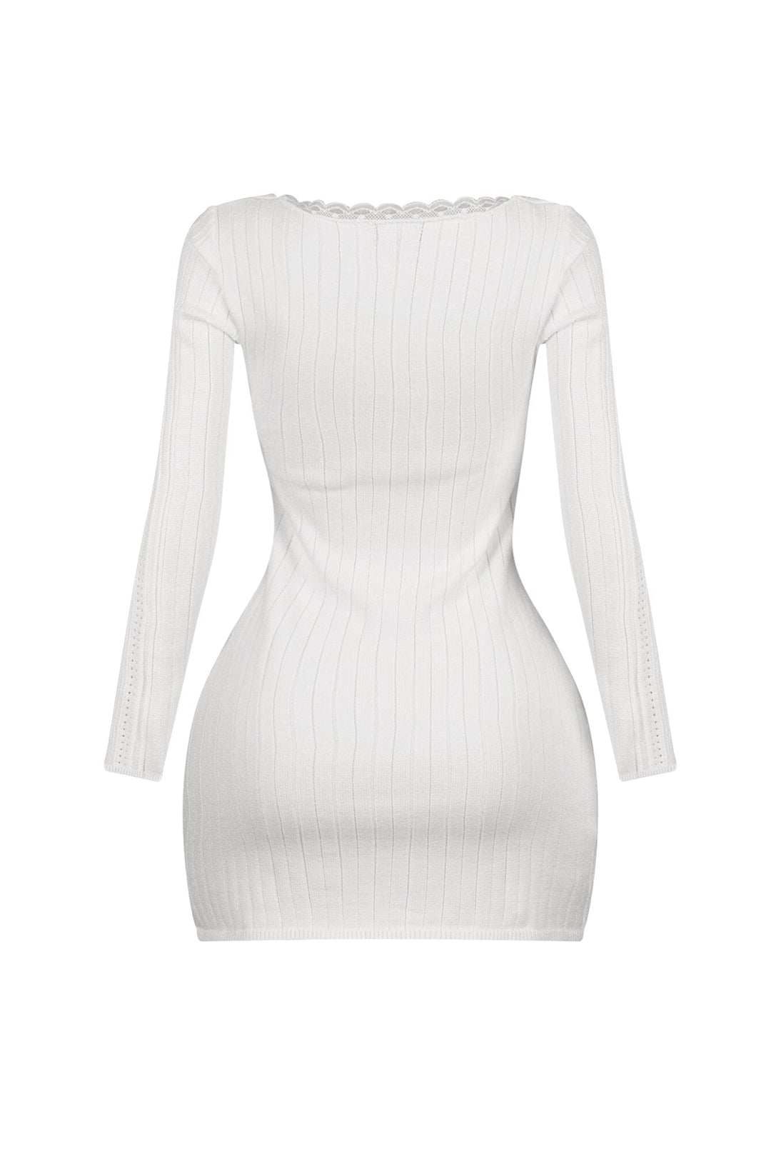 Analia Scoop Lace Sweater Mini Dress
