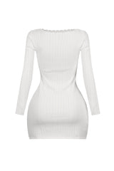 Analia Scoop Lace Sweater Mini Dress