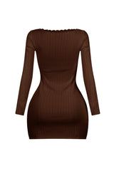 Analia Scoop Lace Sweater Mini Dress