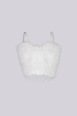 Flattering Faux Fur Bustier Top