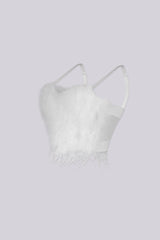 Flattering Faux Fur Bustier Top