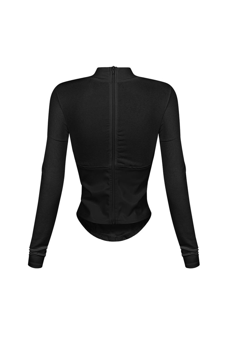 Iliana Faux Leather Corset Contrast Top
