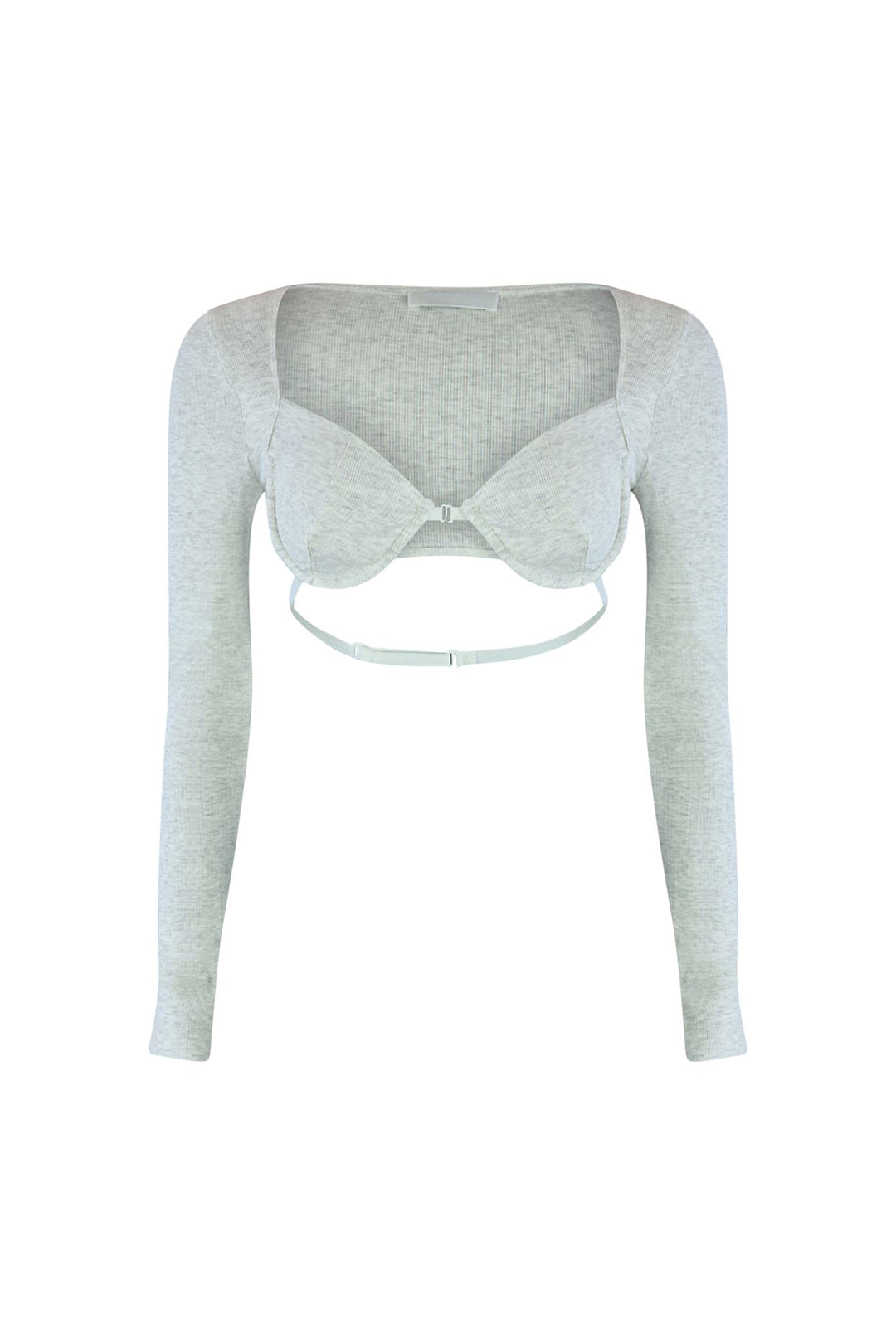 Ruve Wired Ribbed Crop Top Crop Top EDGE Small Grey 