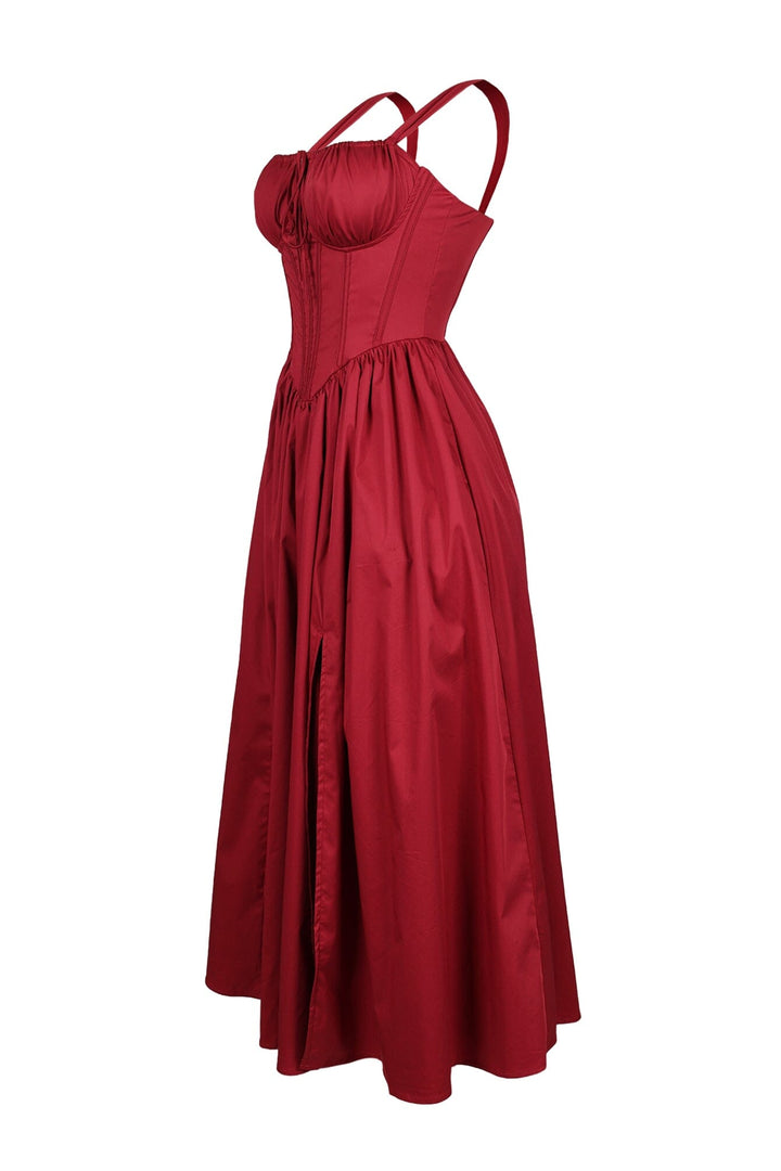 Eillen Poplin Corset A-line Long Dress
