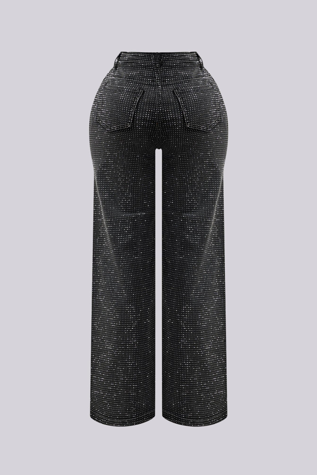 Opulent Rhinestone Straight Leg Denim Jeans