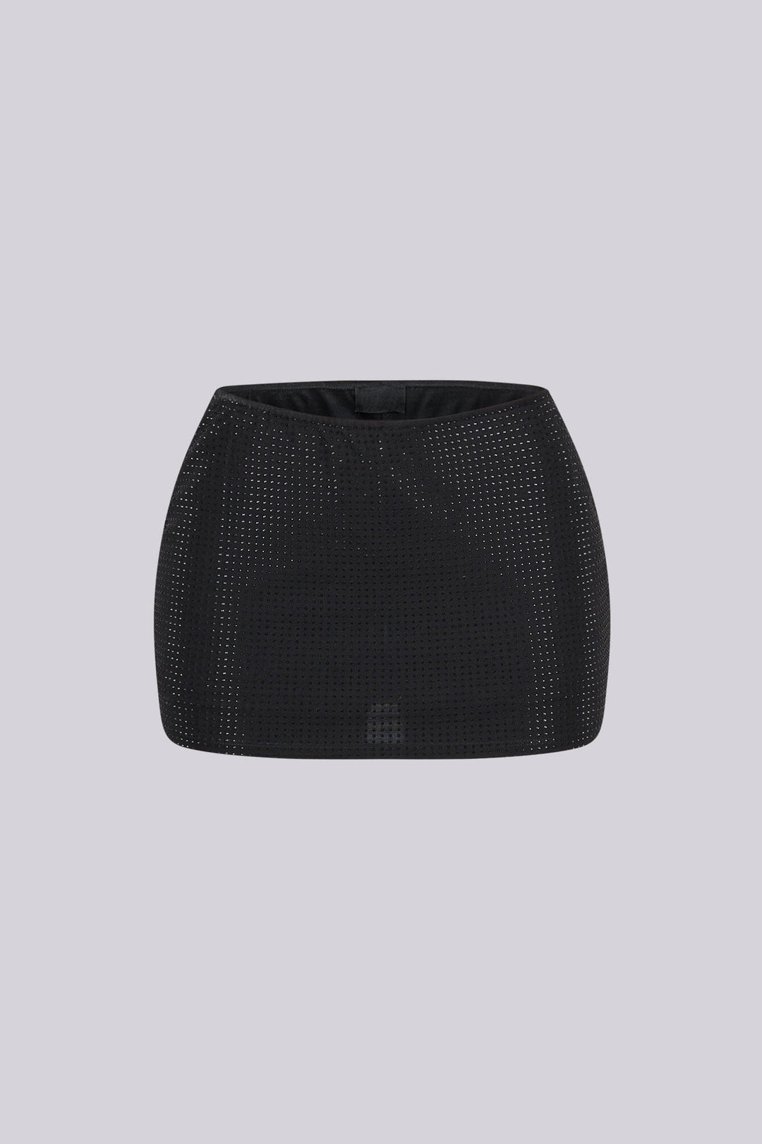 Glixie Rhinestone High Waist Mini Skirt