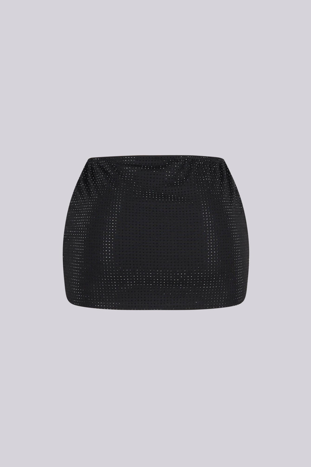 Glixie Rhinestone High Waist Mini Skirt