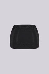 Glixie Rhinestone High Waist Mini Skirt