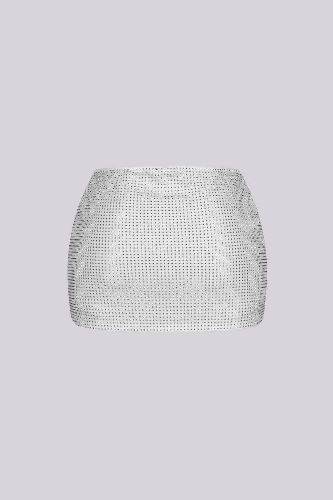 Glixie Rhinestone High Waist Mini Skirt