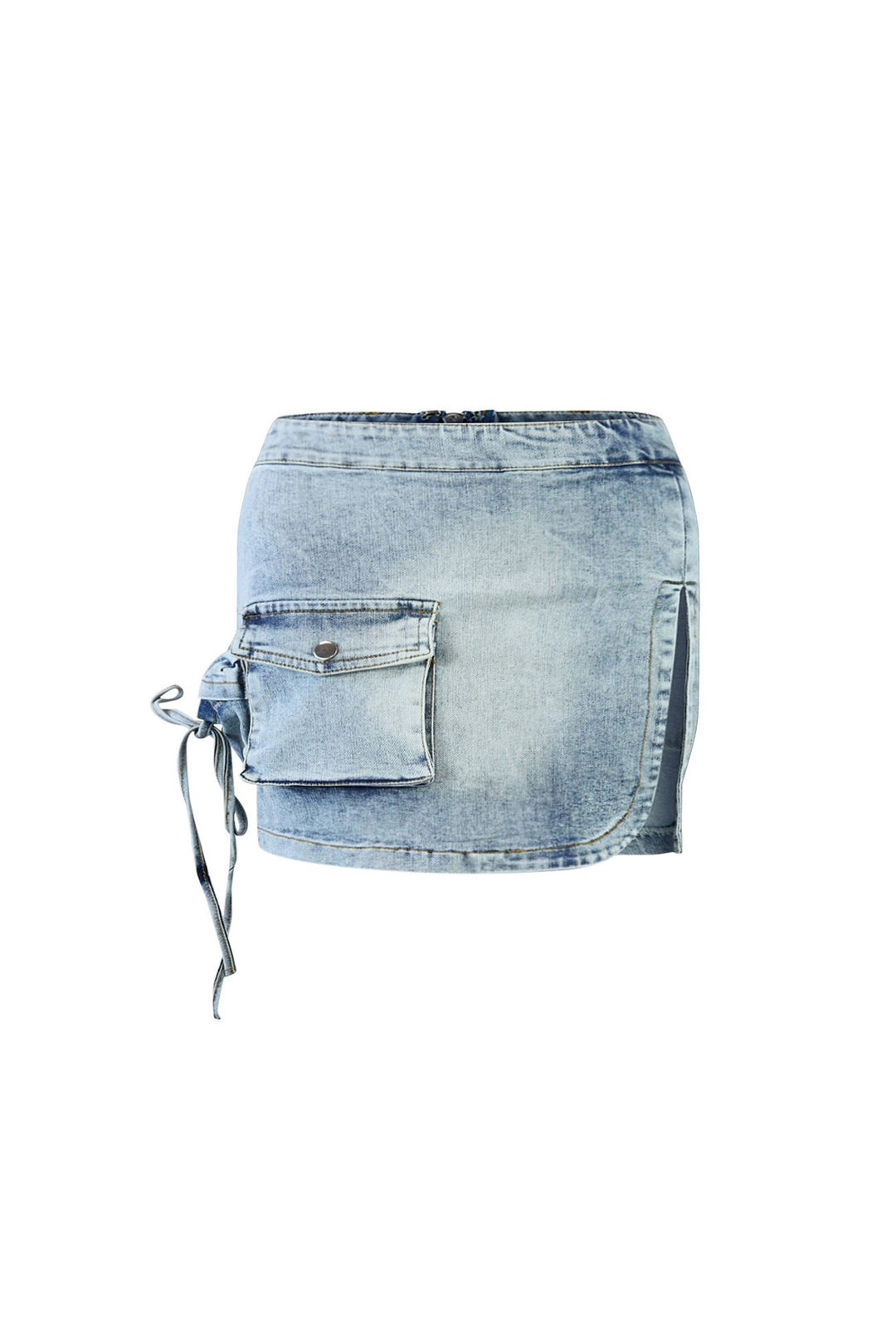 Ziva Dare You Denim Cargo Mini Skirt