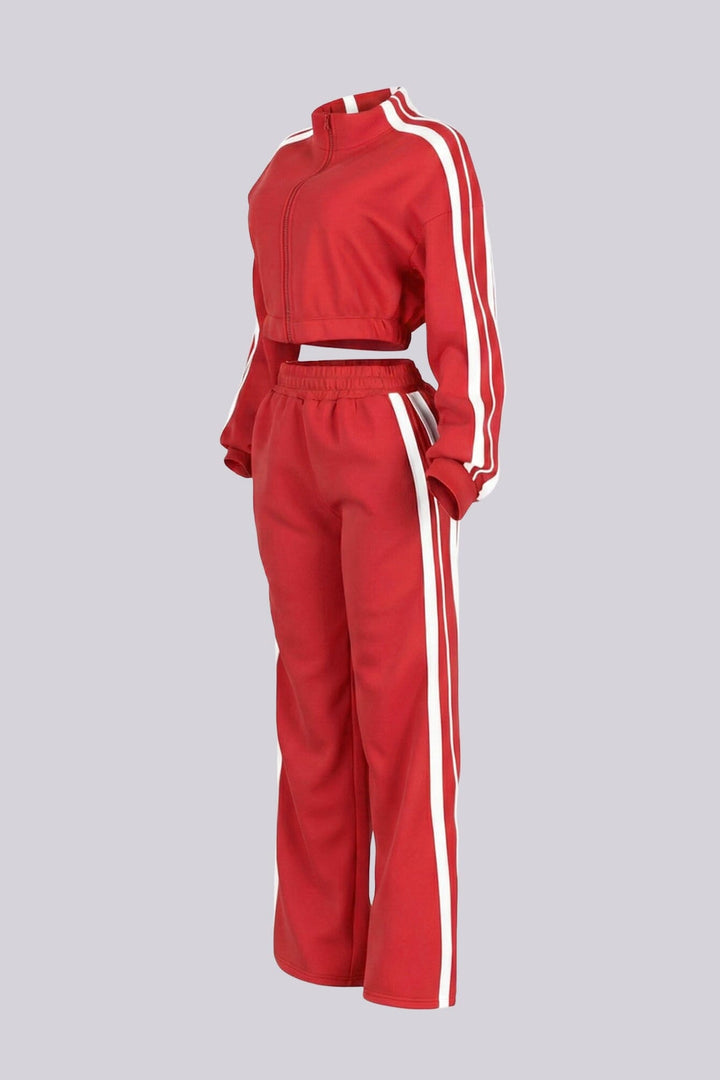 Chill Motion Striped Jacket &amp; Pants SET