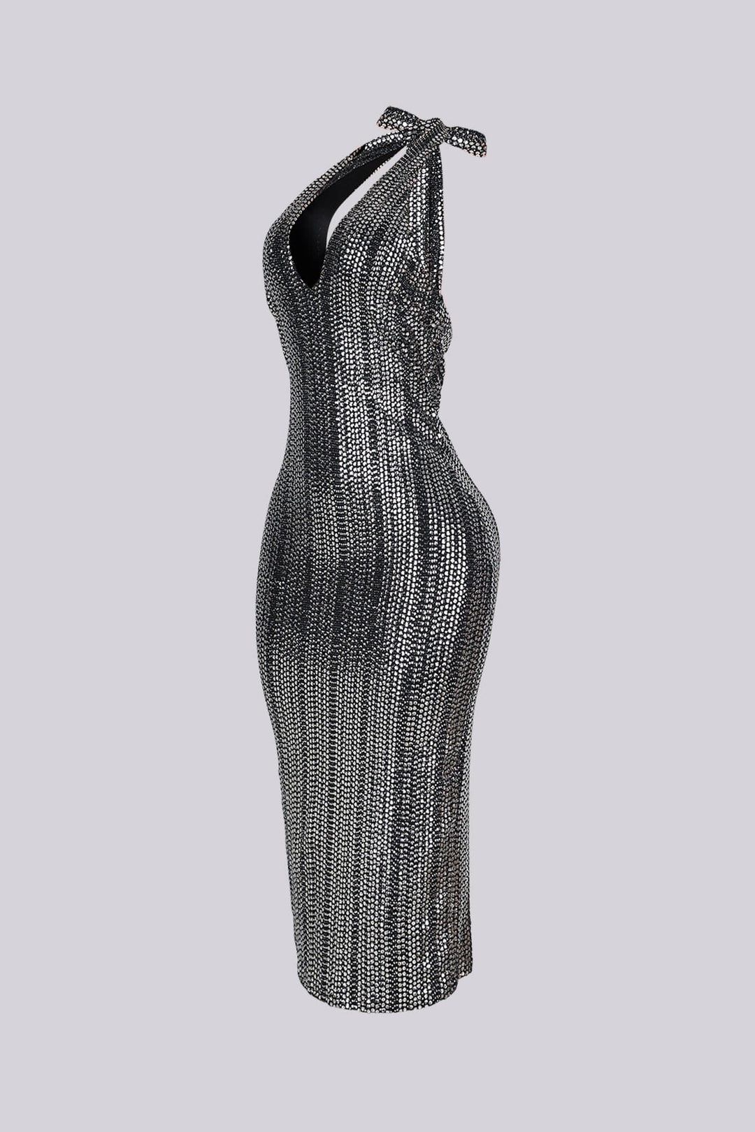 Spotlight Stealer Rhinestone Midi Dress