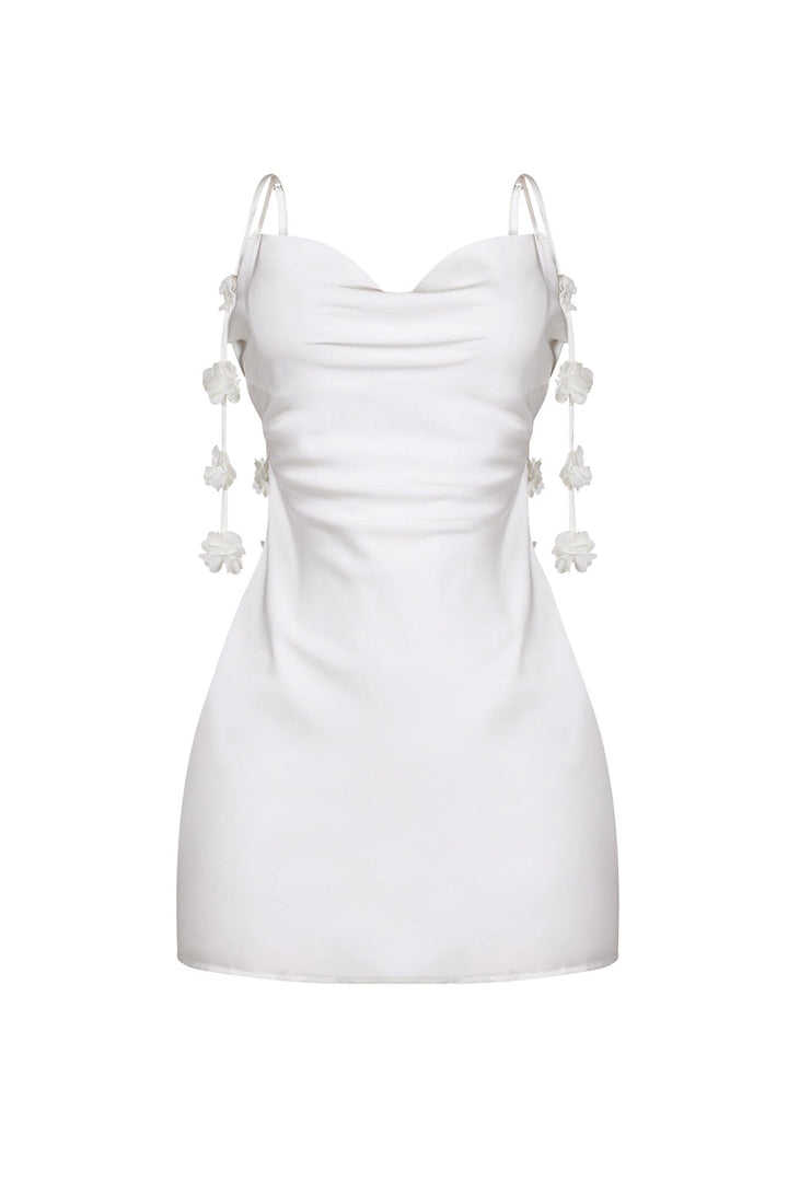 Fernanda Satin Floral String Mini Dress