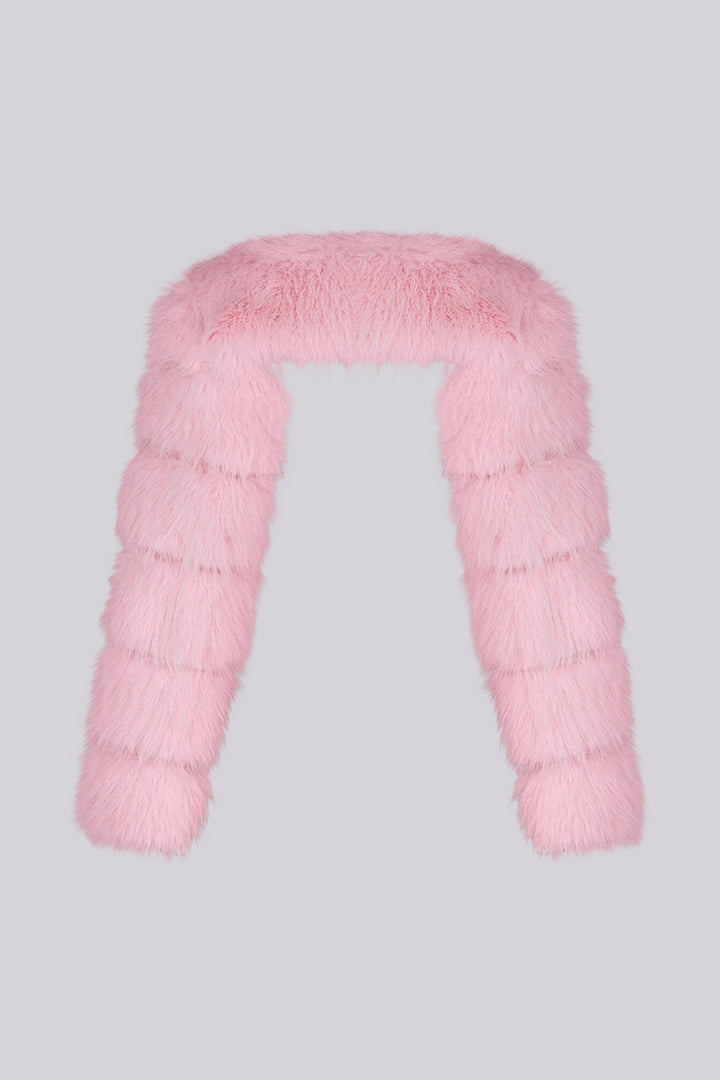 Polar Halo Faux Fur Bolero Jacket