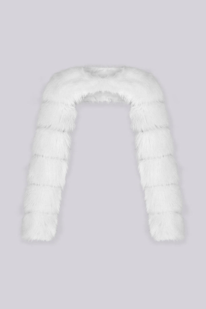 Polar Halo Faux Fur Bolero Jacket