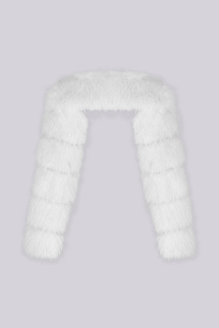 Polar Halo Faux Fur Bolero Jacket