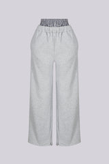 Gingham Boxer Trim Sweatpants