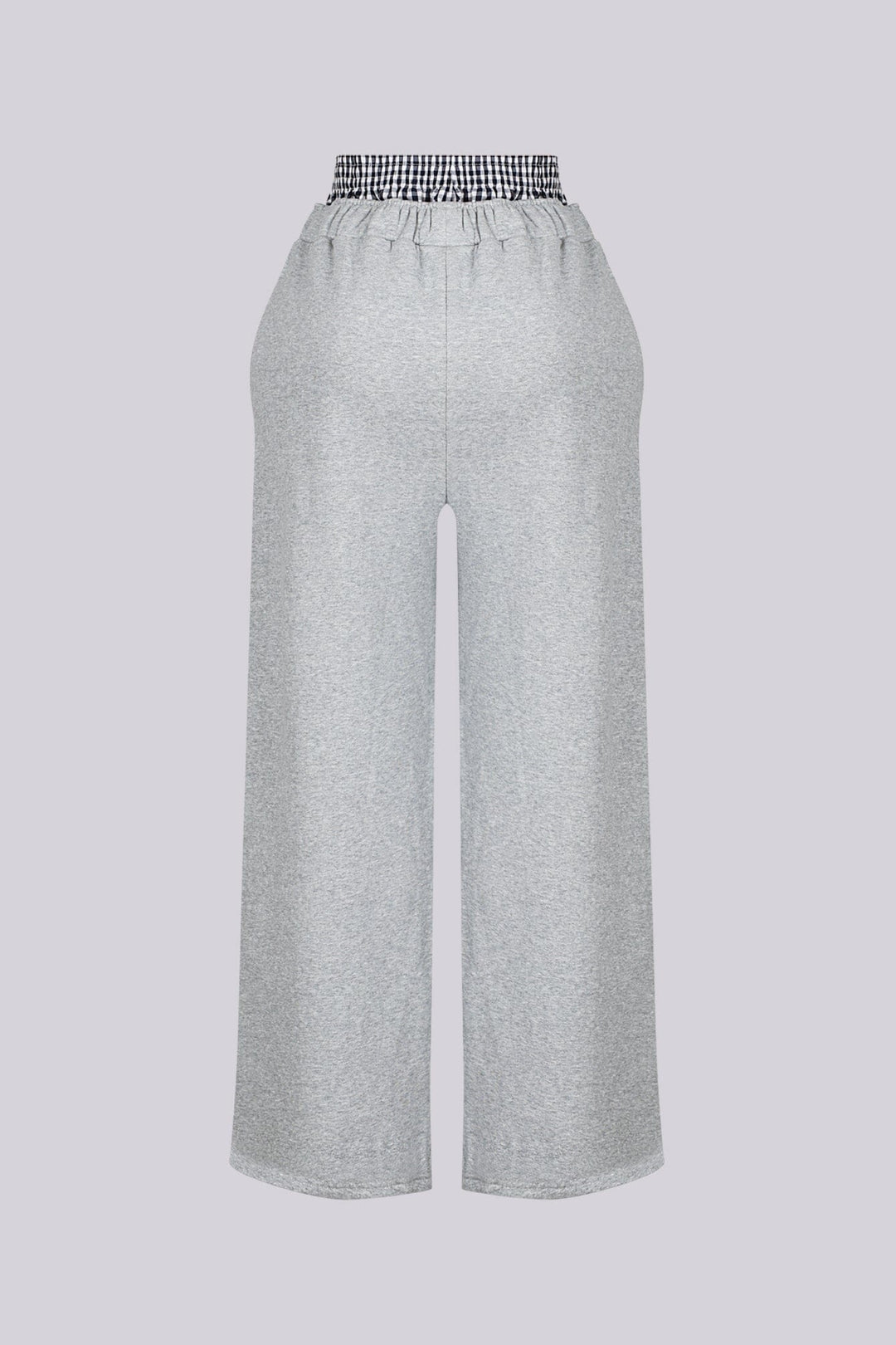 Gingham Boxer Trim Sweatpants
