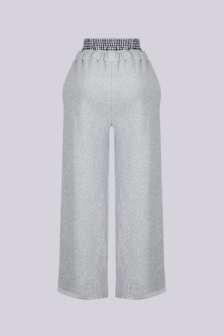 Gingham Boxer Trim Sweatpants