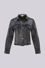 Opulent Rhinestone Denim Jacket