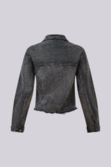 Opulent Rhinestone Denim Jacket