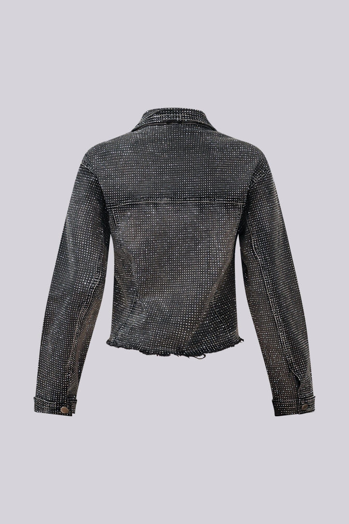 Opulent Rhinestone Denim Jacket