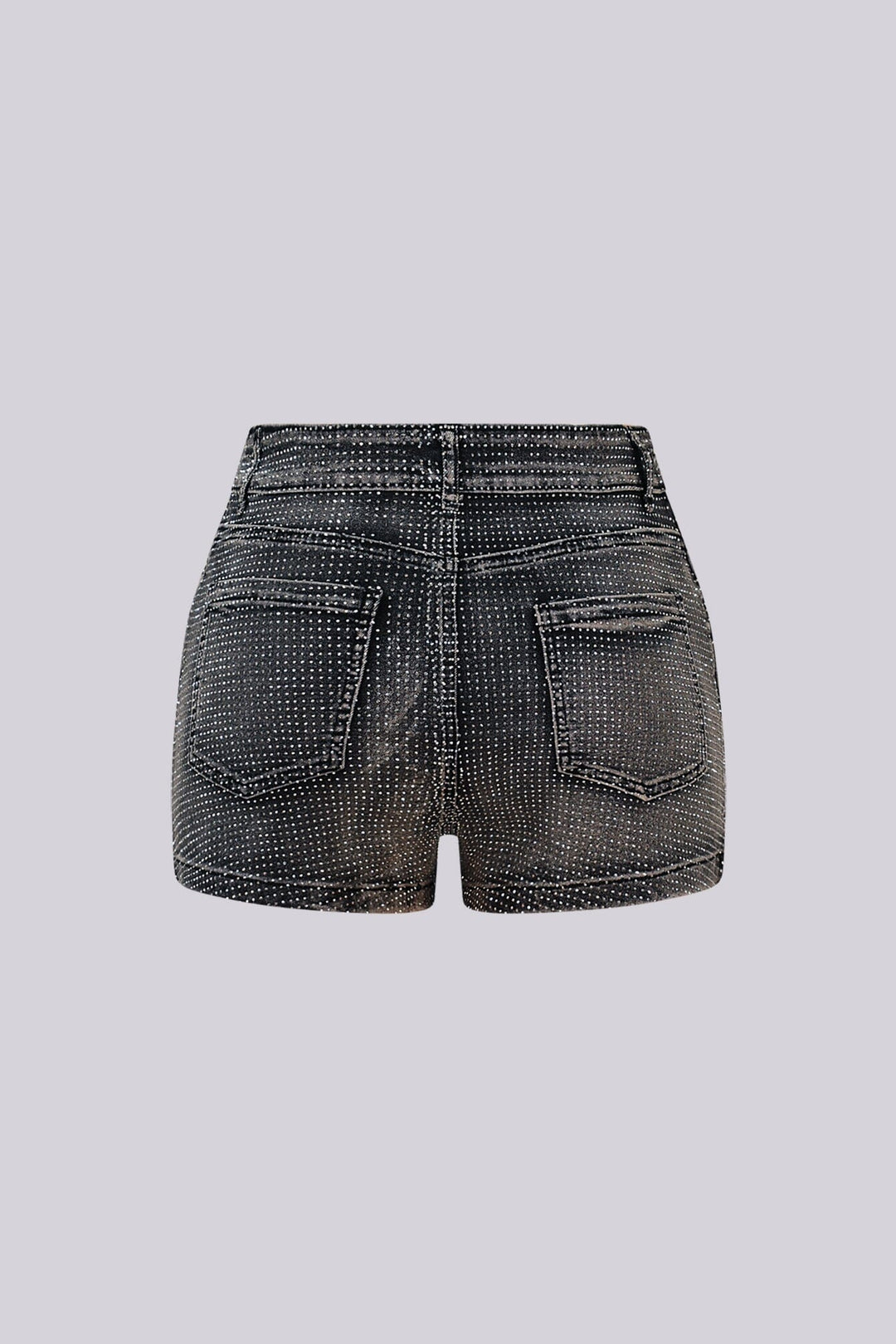 Opulent Rhinestone Denim Shorts