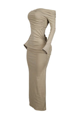 Azaria Off Shoulder Ruched Maxi Dress