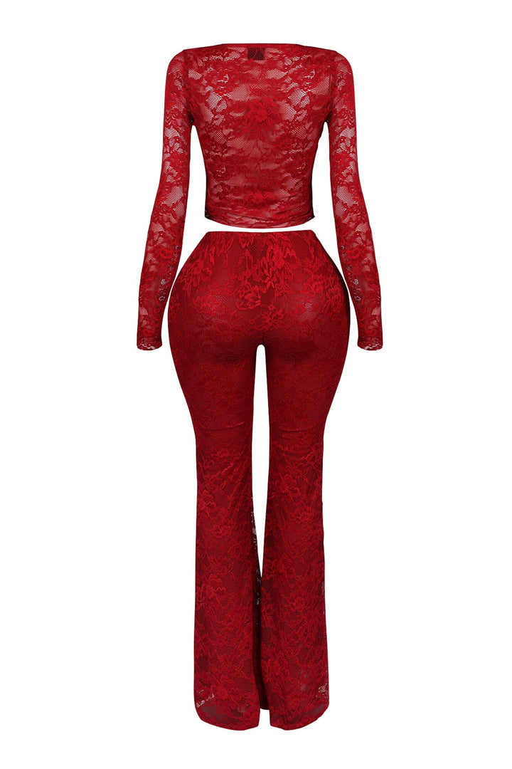 Everly Lace Top &amp; Wide Pants SET