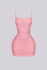 Celebrate Pearl Mesh Mini Dress