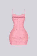 Celebrate Pearl Mesh Mini Dress