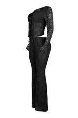 Everly Lace Top &amp; Wide Pants SET