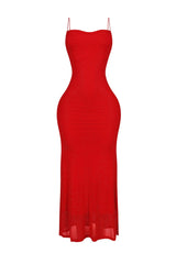 Callie Mesh Rhinestone Maxi Dress