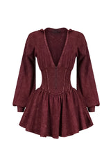 Marlowe Mineral Washed Corset Mini Dress