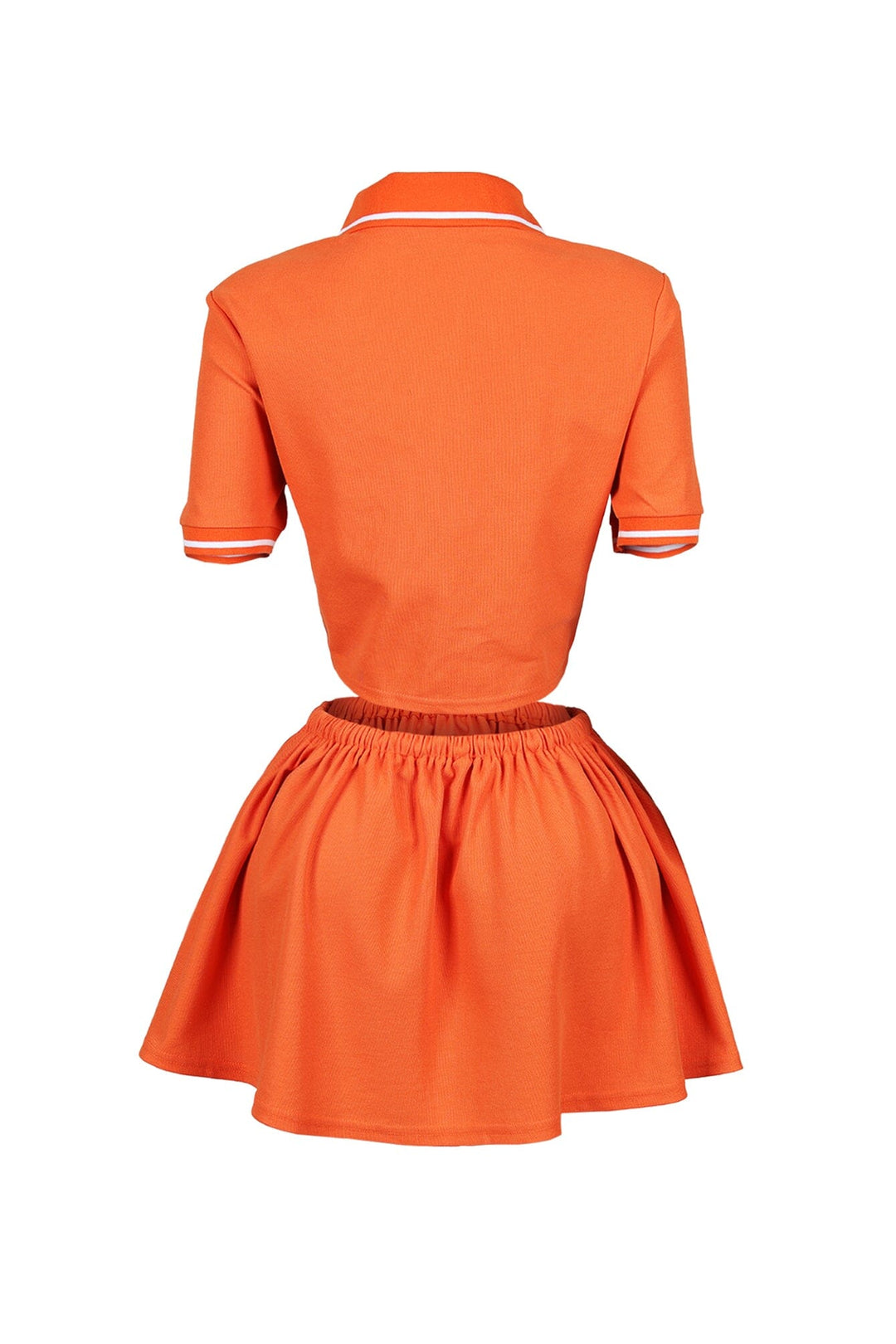 Pamela Polo Trim Crop Top &amp; Skirt SET