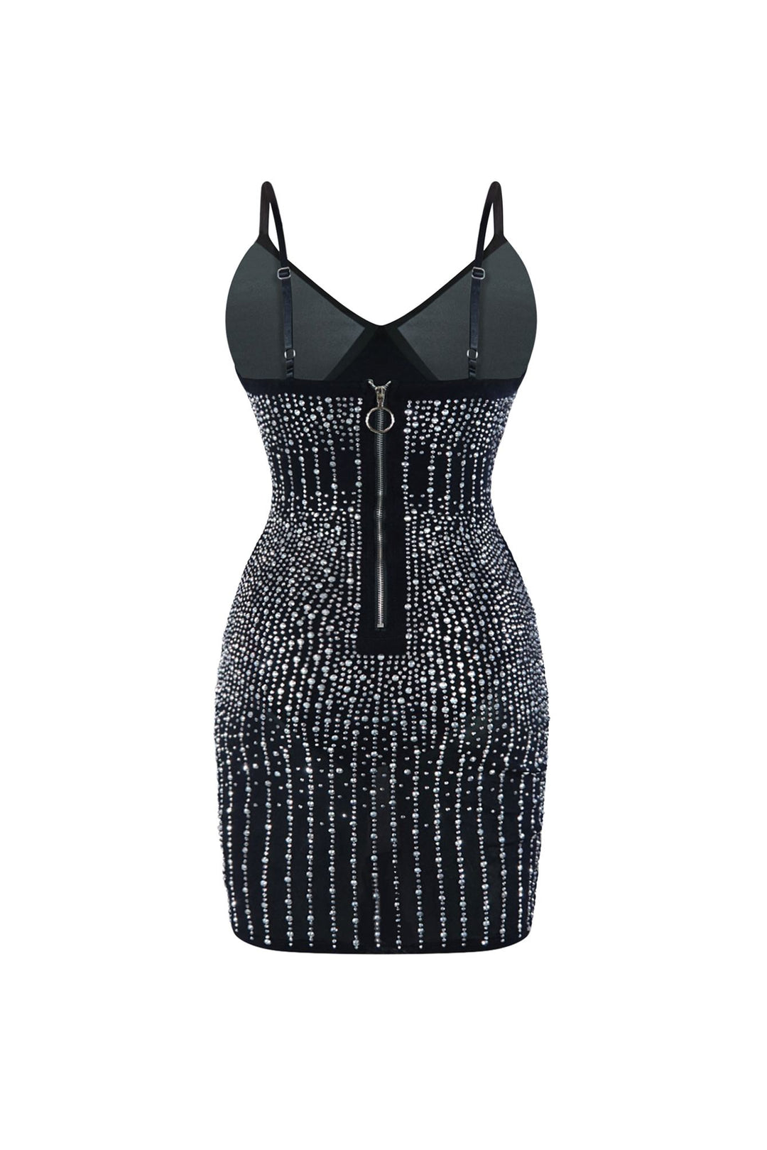 mini black rhinestone dress Sol Black Rhinestone Mini Dress, L