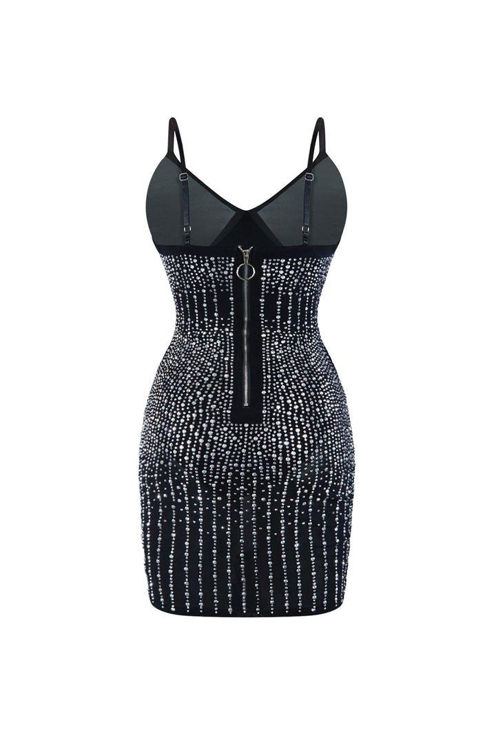 Glowing Place Rhinestone Mini Dress Dresses EDGE 