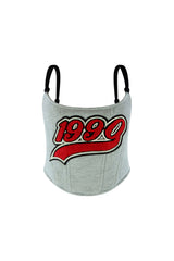 90s Baby Crop Top Crop Top EDGE Small Heather Grey 