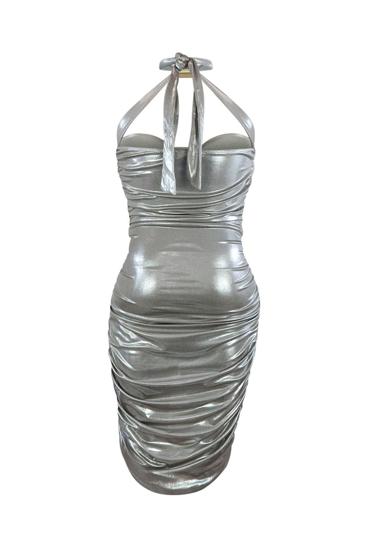 Stealing The Scene Cut Out Halter Dress