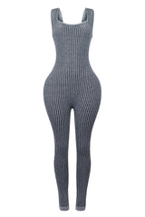 Eastside Two Tone Back Lace Up Jumpsuit