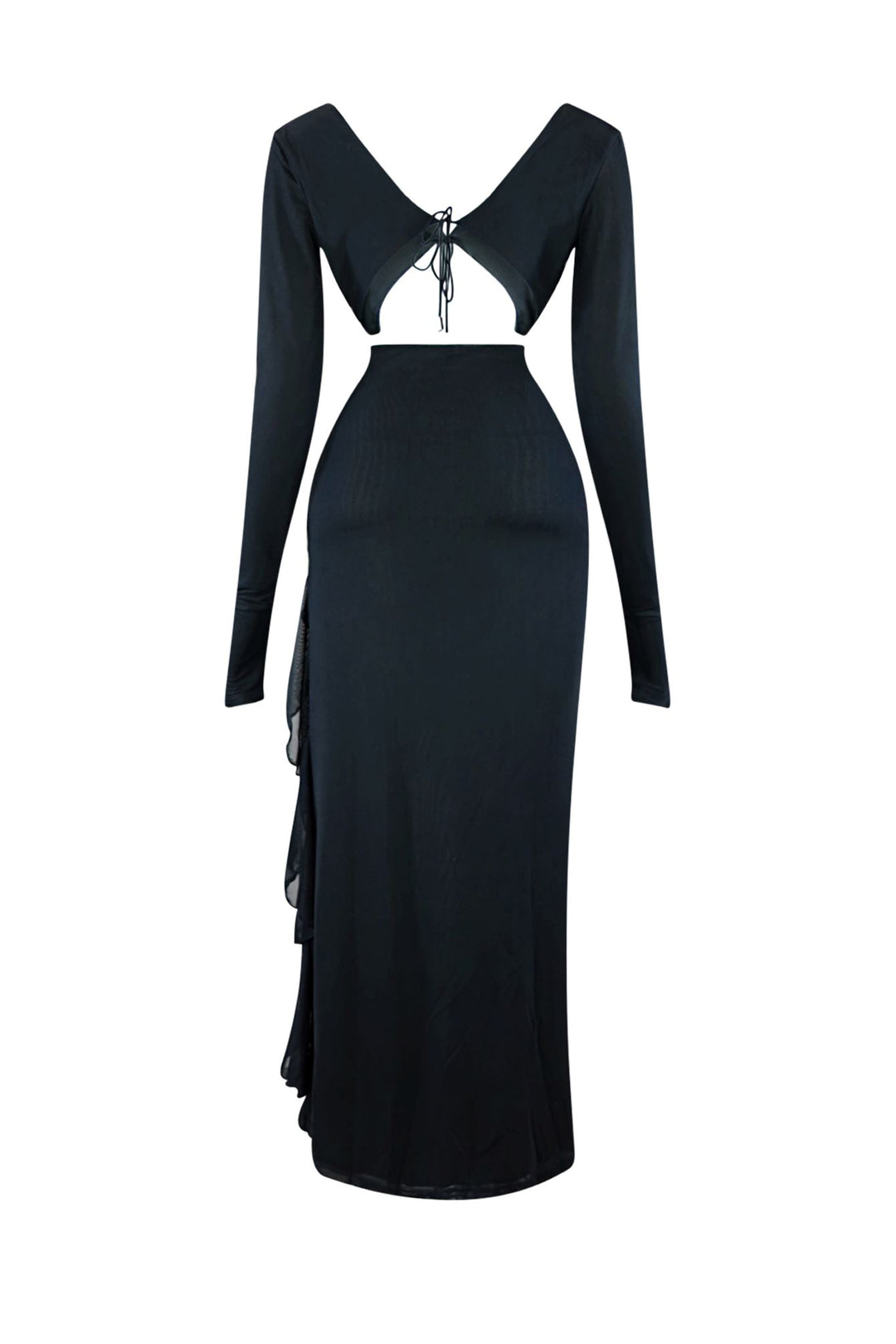 Mystic Cut Out Mesh Ruffle Dress Dresses EDGE 