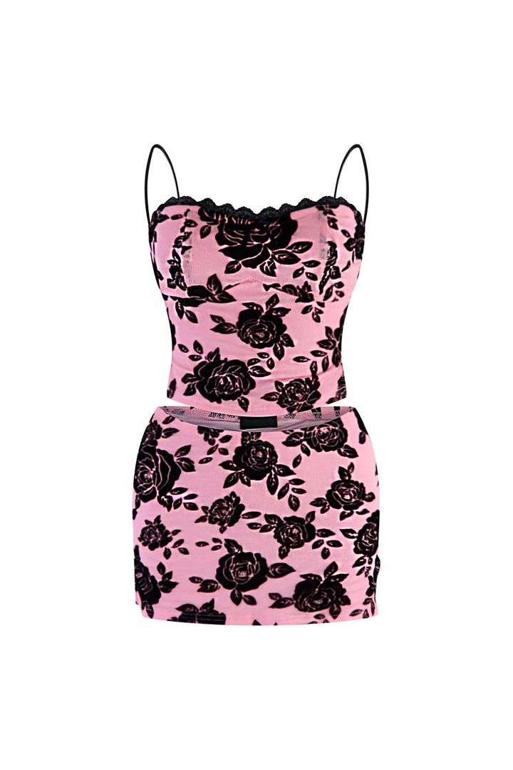 I Want You Floral Top &amp; Skirt SET