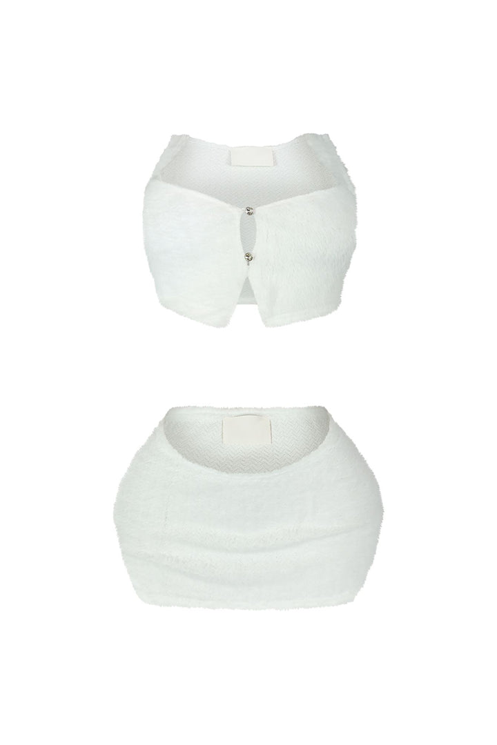 Fuzzy Feeling Tank Top &amp; Skirt SET