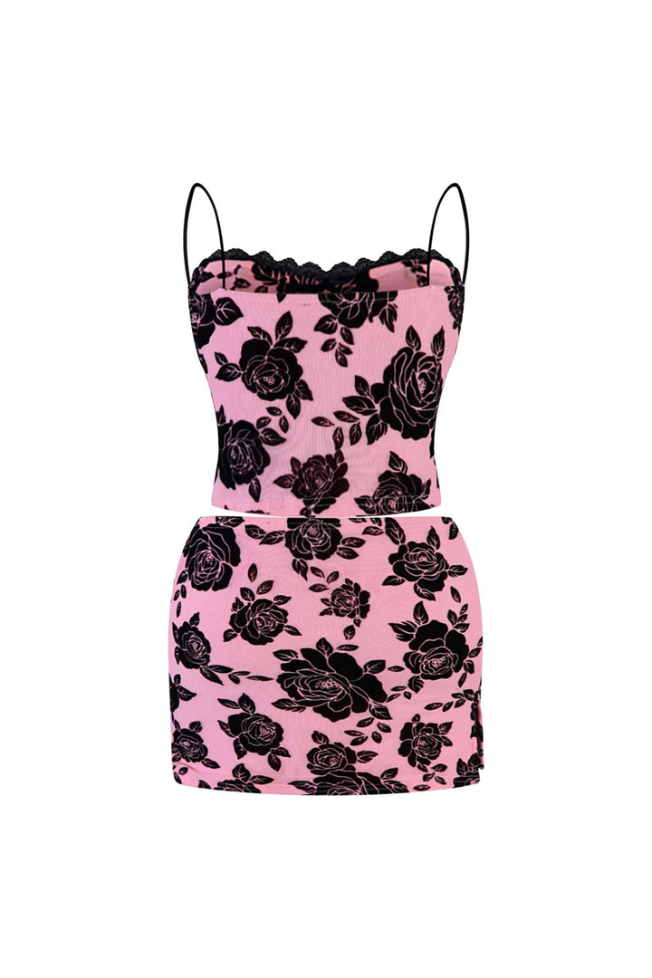 I Want You Floral Top &amp; Skirt SET