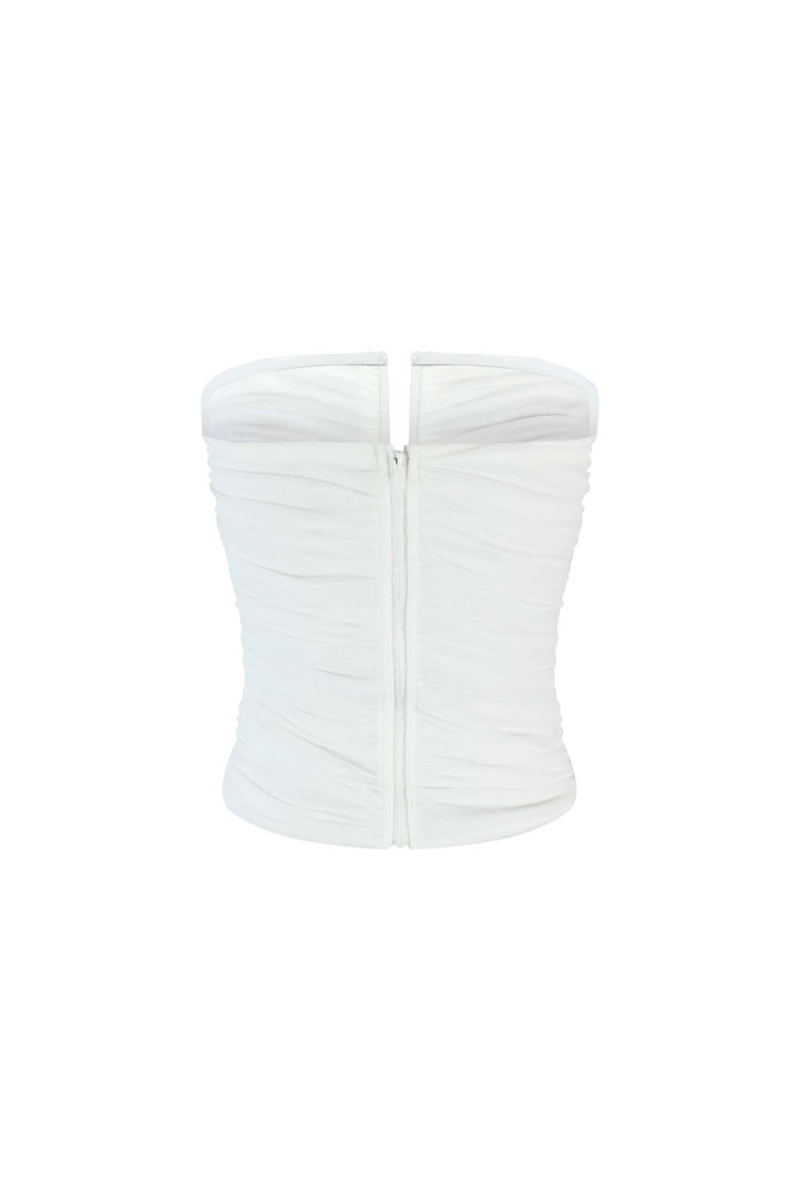 Hold Up Mesh Ruched Underwired Top