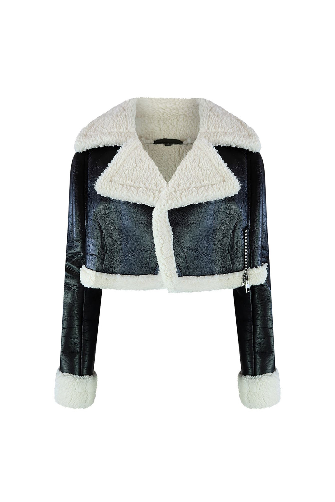 Staten Island Crop Faux Leather Jacket Outerwear EDGE 