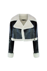 Staten Island Crop Faux Leather Jacket Outerwear EDGE 