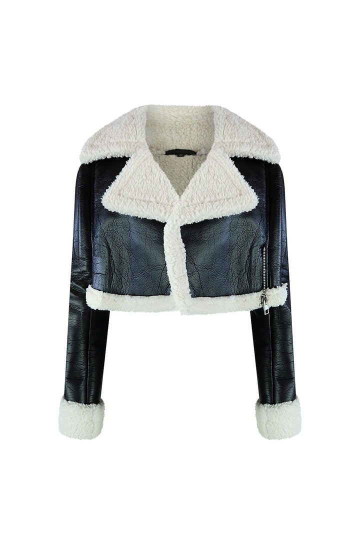 Staten Island Crop Faux Leather Jacket Outerwear EDGE 