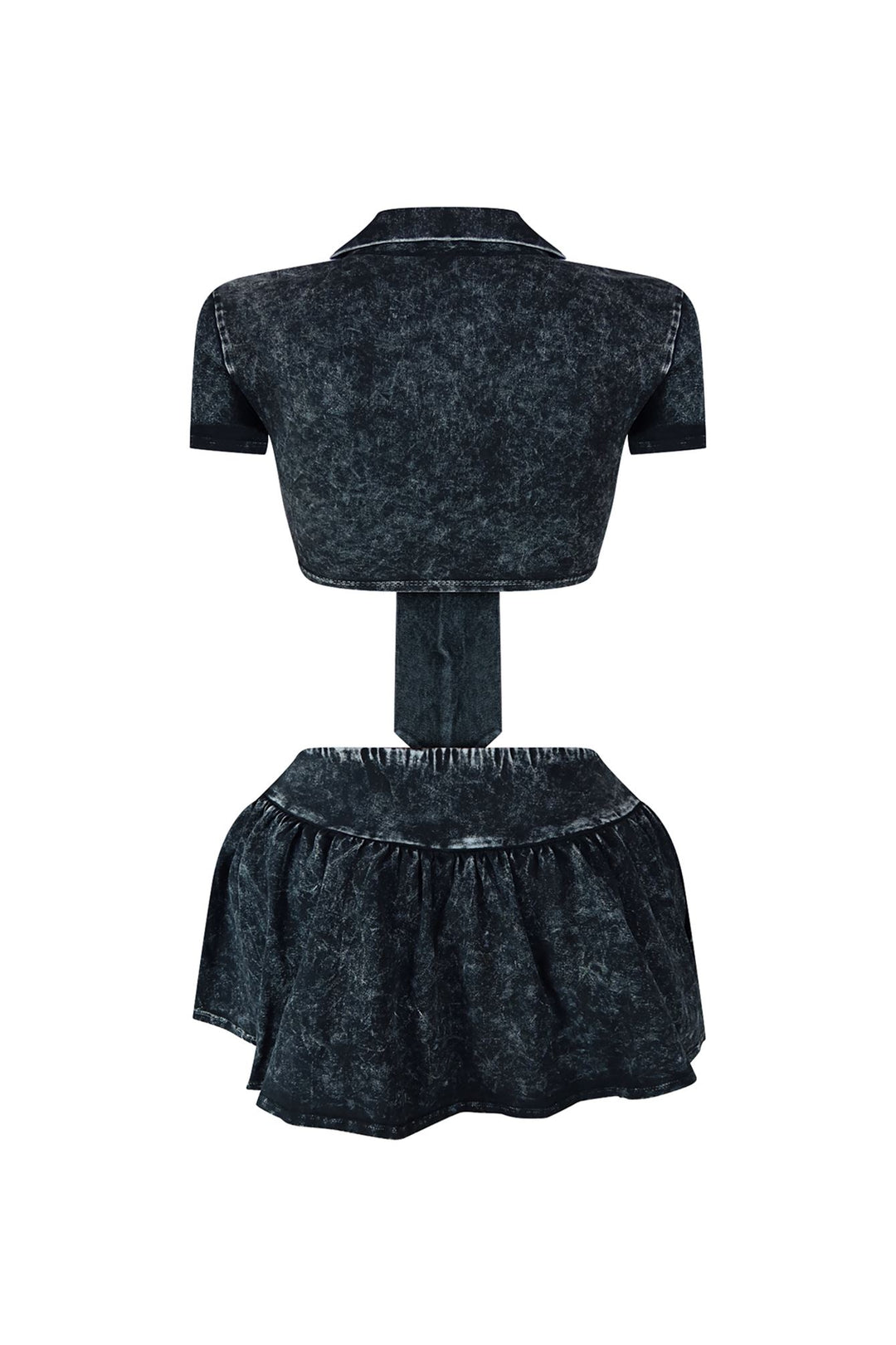 Avril Mineral Washed Tie Top &amp; Skirt SET