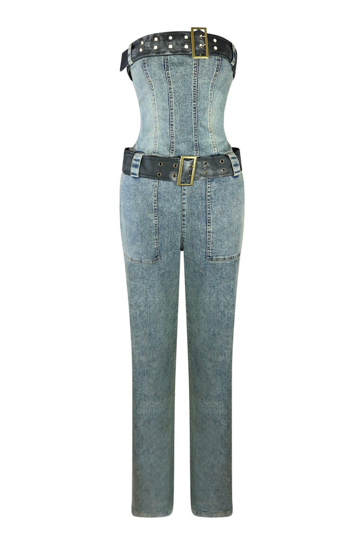 Hustler Double Belt Vintage Jumpsuit
